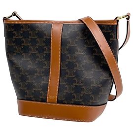 Céline Bolsa de Ombro Small Bucket Celine Marrom