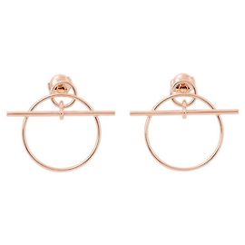 Hermès Boucles d'oreilles Hermes Loop Echappé PM Doré