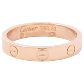 Anel Cartier Mini Love em ouro rosa Dourado
