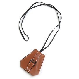 Hermès Collier Hermes HERMES Clochette Marron Noir Argenté
