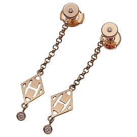 Hermès Hermes Pink Gold Stud Earrings Golden