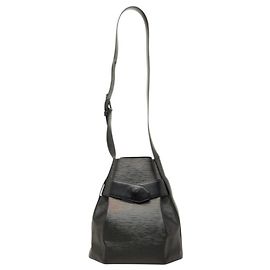 Louis Vuitton Epi Sac Depaule PM Shoulder Bag Preto
