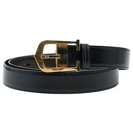 Cinturón Cartier C Allongée Reversible Castaño Negro