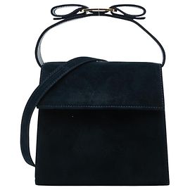 Bolsa Salvatore Ferragamo Vara Dourado Azul marinho