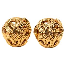 Orecchini a clip Chanel Vintage Coco Mark D'oro