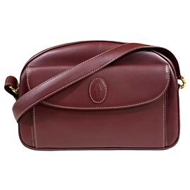 Borsa a tracolla Cartier Must Line Rosso Bordò