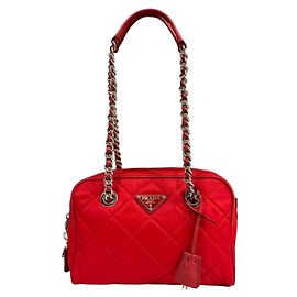 Bolso de hombro Prada de nailon Roja