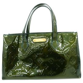 Borsa Louis Vuitton Vernis Wilshire PM Blu