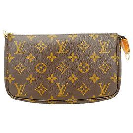 Louis Vuitton Monogram Pochette Accessoires Pouch Marron