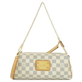 Bolsa de Ombro Louis Vuitton Damier Azur Eva Azul