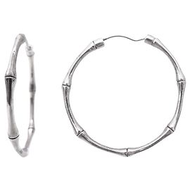PENDIENTES GUCCI BAMBOO AROS EN PLATA 925 SILVER LOOPS EARRINGS Plata