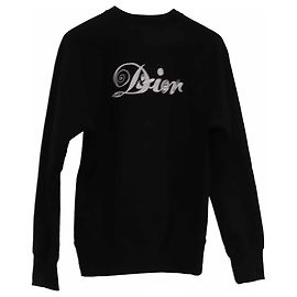 Dior x Kenny Scharf Logo Sweatshirt aus schwarzer Baumwolle Schwarz