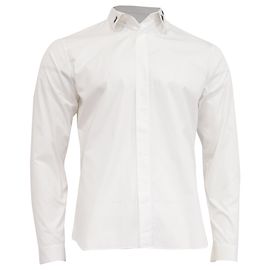 Camisa de manga comprida Dior com ornamentos de abelha em algodão branco Branco