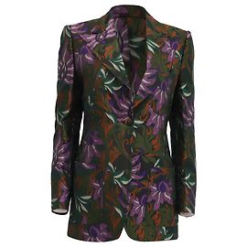 Dries Van Noten Printed Blazer in Multicolor Acetate Multiple colors