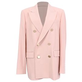 Blazer croisé Max Mara Studio en laine rose Rose
