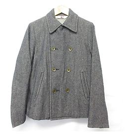 Autre Marque 45R Cotton Wool Tweed Peacoat Blue Navy blue