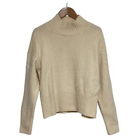 Autre Marque ANAYI Strickpullover mit hohem Kragen aus Woll-Kaschmir-Mischung Weiß