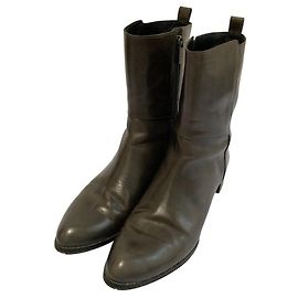 Autre Marque Botas curtas de couro REGAL Preto
