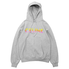 Céline Sweat à capuche Celine en French Terry avec logo dégradé Marron Autre