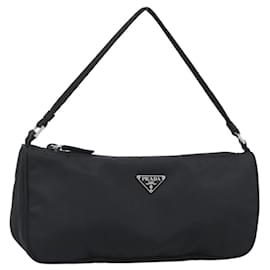 PRADA Accessory Pouch Nylon Black Silver Other