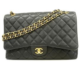 Bolsa de ombro Chanel em couro de bezerro granulado castanho Marrom