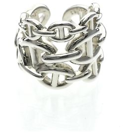 Hermès Hermes Chaine D'ancre Enchainée Band Ring in Silver 925 Silvery