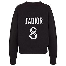 Dior J'Adior 8 Pullover aus Kaschmir und Wolle Schwarz