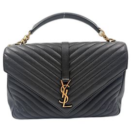 Bolsa Yves Saint Laurent College Preto