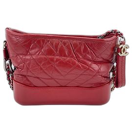 Borsa a tracolla Chanel Gabrielle de in trasparente e rosso Rosso Altro