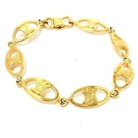Céline Pulseira com pingente de metal dourado Celine Macadam Dourado