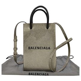 Borsa a tracolla Balenciaga in pelle nera e oro Nero D'oro