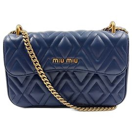 Borsa Miu Miu Matelassé in blu Blu