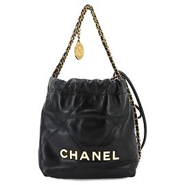 Chanel 22 Mini 2-Way Chain Handbag Black