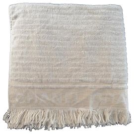 Toalha de praia Chanel em algodão écru Cru