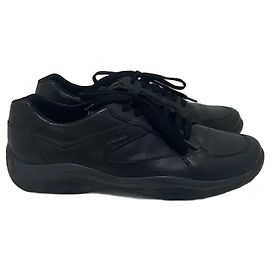 Prada black leather sneakers Black