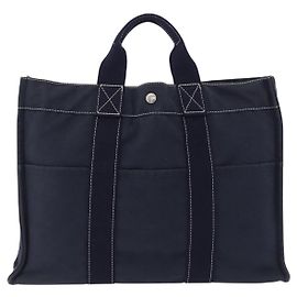 Hermès Hermes Fourre Tout Tote Canvas MM Navy blue
