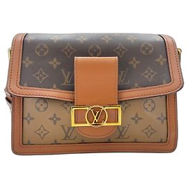 Sac à épaule Louis Vuitton Dauphine MM Marron