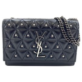 Bolsa de ombro preta Yves Saint Laurent Preto
