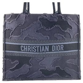 Christian Dior Book Tote Fringe Bag Navy blue