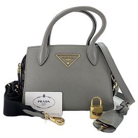Sac à épaule Prada Gris Marron