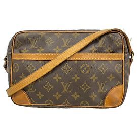 Borsa a tracolla Louis Vuitton Monogram Trocadero 27 Marrone