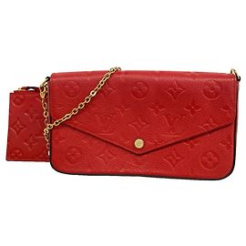 Louis Vuitton Monogram Empreinte Pochette Felicie Fuschia