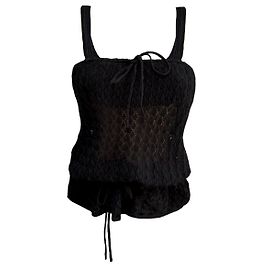Dolce & Gabbana Strick-Cami-Top Schwarz Schwarz