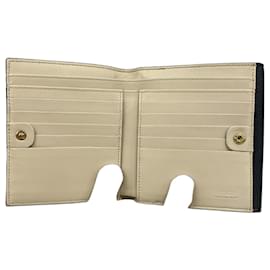 Fendi Black Leather Tri-fold Wallet Black