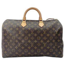 Borsa Boston Louis Vuitton Monogram Speedy 40 Marrone