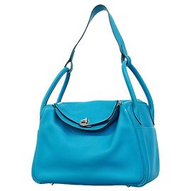 Hermès Sac à main Hermes Lindy 30 Evercolor Blue Zanzibar Bleu