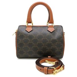 Céline Sac à main Celine Small Boston - Cuir Triomphe Tan Marron