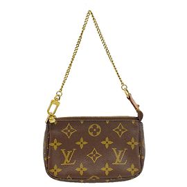 Louis Vuitton Monogram Mini Pochette Accessoires Marron