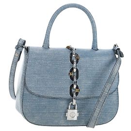 LOUIS VUITTON Epi Denim Chain It PM Shoulder Bag Blue M50271 LV Auth 198692SAM Azul