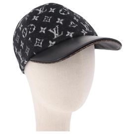 LOUIS VUITTON Monogram Carry on Hat Wool M Black M76712 LV Auth BA15278M Schwarz Monogramm